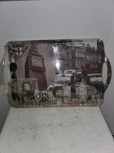 Melamine UK London Scenes Big Ben Queen Picadilly Camdentown Serving Tray 19x11 - Picture 1 of 4