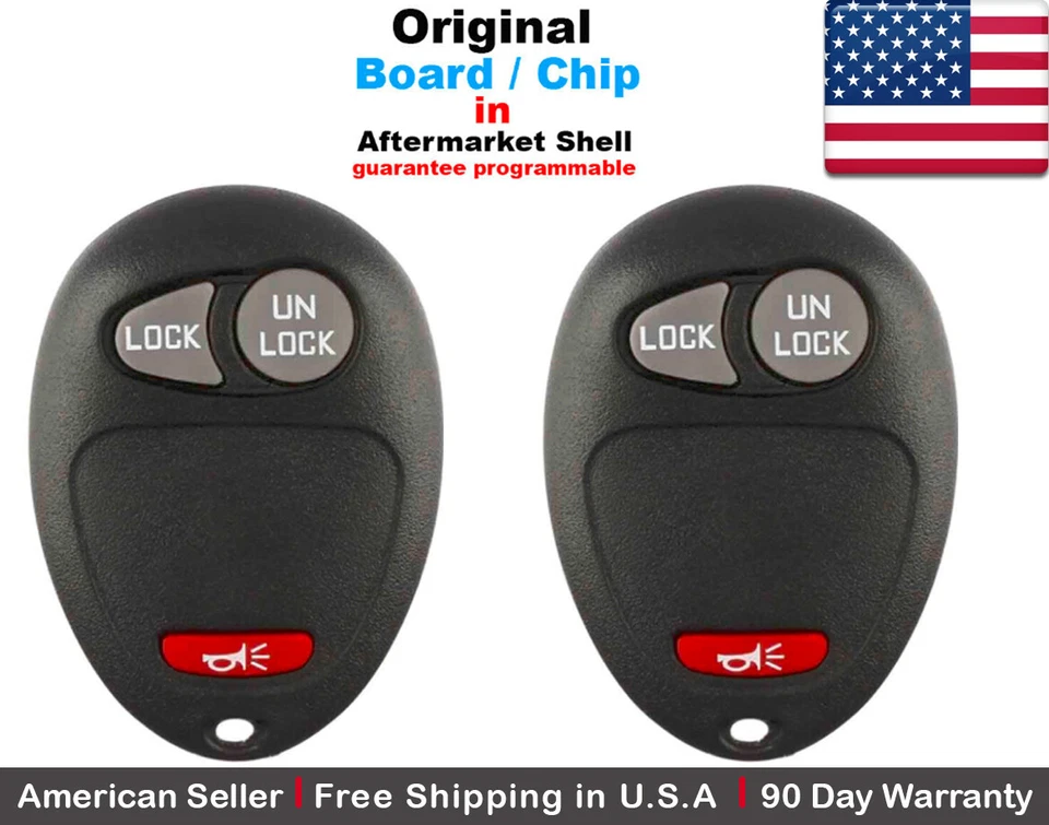 2x OEM Replacement Keyless Entry Remote Key Fob For GMC Pontiac Chevy Hummer - Image 1 of 1