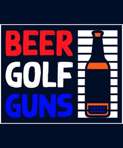 Beer Golf Guns Decal Sticker 5 inches longest side - Picture 1 of 1
