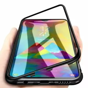 For OPPO RENO 2Z MAGNETIC CASE METAL BUMPER BACK TEMPERED GLASS SHOCKPROOF COVER - Picture 1 of 8