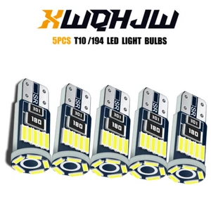 5PCS T10 194 168 SMD LED Interior Light Bulbs Super Bright Canbus Xenon White - Foto 1 di 10