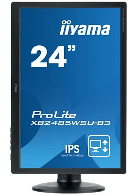 Iiyama Prolite XB2485WSU-B3 IPS 24 Zoll Monitor Bildschirm PIVOT USB 1920x1200 - Bild 1 von 4