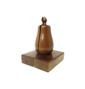 Pair of MCM Wooden Pear Fruit Bookends Minimalist Mid Century Modern - Picture 1 of 10