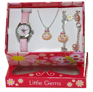 OROLOGIO MAIALE MAIALE & GIOIELLI CIONDOLO BRACCIALE COLLANA SET REGALO IN SCATOLA PICCOLE GEMME - Foto 1 di 3