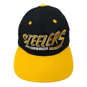 Pittsburgh Steelers Snapback Hat Cap Tailsweep NFL Reebok Black Yellow Classic - Picture 1 of 13