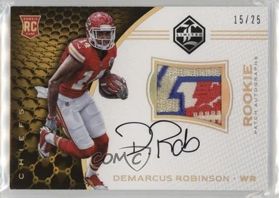 2016 Limited Spotlight Gold /25 Demarcus Robinson #131 RPA Rookie Patch Auto RC - Image 1 of 2