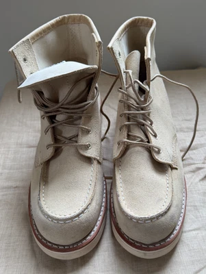 Red Wing 女式靴子 9 B 码经典 Moc 休闲系带踝霜麂皮绒 — 第 1/4 张图片