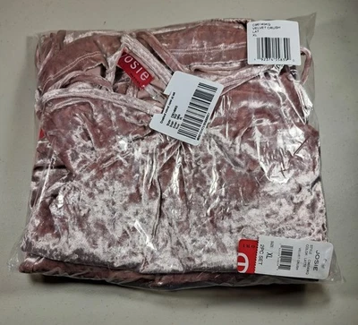 JOSIE BY NATORI Crushed Velvet Cami Pajama Set Latte (Mauve) XL NEW - Image 1 of 3