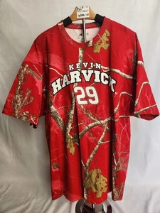 Vintage NASCAR Kevin Harvick 29 Realtree Red Camo T-shirt All Over Print Men XXL - Picture 1 of 8