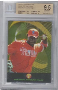 BGS Gem Mint 9.5 2003 Topps Pristine Ryan Howard Gold Refractor Rookie Card /69 - Foto 1 di 1