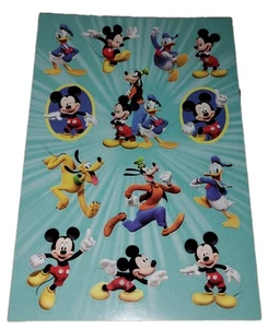 Disney Mickey Mouse Donald Duck Goofy Pluto Stickers 1 Sheet Of 13 Stickers  - Picture 1 of 3