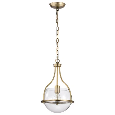 Amado 1 Light Pendant - 10 Inches - Vintage Brass Finish - - Image 1 of 4