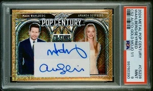 1/1 Mark Wahlberg Amanda Seyfried GOLD Autograph 2024 Leaf Metal PSA 9 Card Auto - Picture 1 of 3
