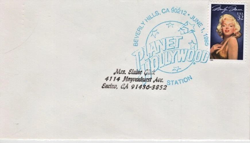 Marilyn Monroe - Planet Hollywood Station - June 1, 1995 - First Day Of Issue - Image 1 of 1