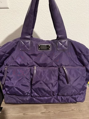 Bolso de Lona Adrienne Vittadini Grande Acolchado Púrpura Noche Foto 1 de 4