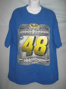 2010 Jimmie Johnson 48 Champion T-Shirt Nascar Sprint Cup Series XL #CL63 - Picture 1 of 3