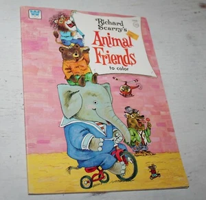 Richard Scarry's Animal Friends Coloring Book, Whitman Vintage 1972 - Picture 1 of 10
