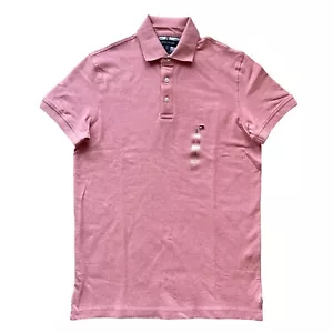 NWT Tommy Hilfiger Mens Slim Fit Classic Solid Stretch Mesh Polo Shirt 16 Colors - Picture 1 of 79