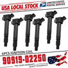 6Pcs 90919-02250 Ignition Coils For Toyota 07-16 Camry 3.5L Is350  673-1309