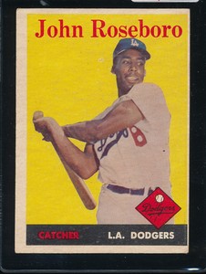 1958 Topps John/Johnny Roseboro RC #52 Lo# - Dodgers - Ex - S2339