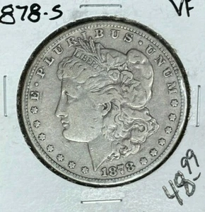 Dólar de plata Morgan 1878-S ~ en muy buen estado ~bonita moneda~ - Imagen 1 de 2