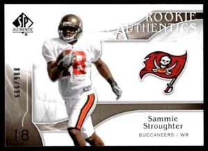 2009 SP Authentic Sammie Stroughter Rookie 886/999 Tampa Bay Buccaneers #296 C - Picture 1 of 2