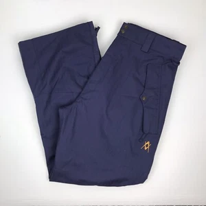 Volkl Navy Blue Womens Snowboard Pants Ski Pin Stripes Sensortex Ski Pants Sz M - Picture 1 of 20