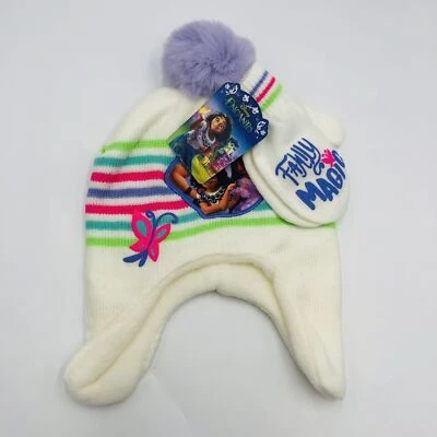 Brand New Disney Encanto Madrigal Sisters Toddler Girl Mitten & Hat 2 pc set - Image 1 of 4