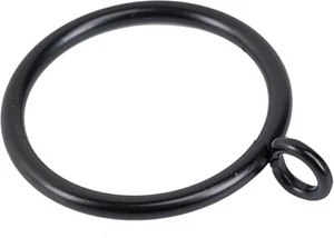 40mm Black Heavy duty Metal Curtain Rings Hanging Hooks for Curtains Rods X 23 - Picture 1 of 3