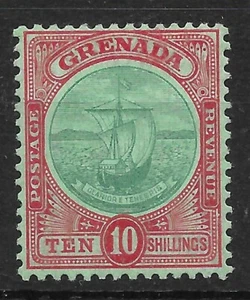 GRENADA SG83 1908 10/= GREEN & RED ON GREEN MTD MINT - Picture 1 of 1