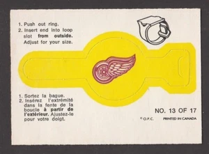 1973-74  OPC  O-PEE-CHEE  RINGS  # 13  DETROIT RED WINGS   23261 - Afbeelding 1 van 2