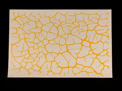 Cracked Earth 8" x 12" – High Heat Vinyl Stencil – Cerakote, Duracoat, etc - Image 1 of 4