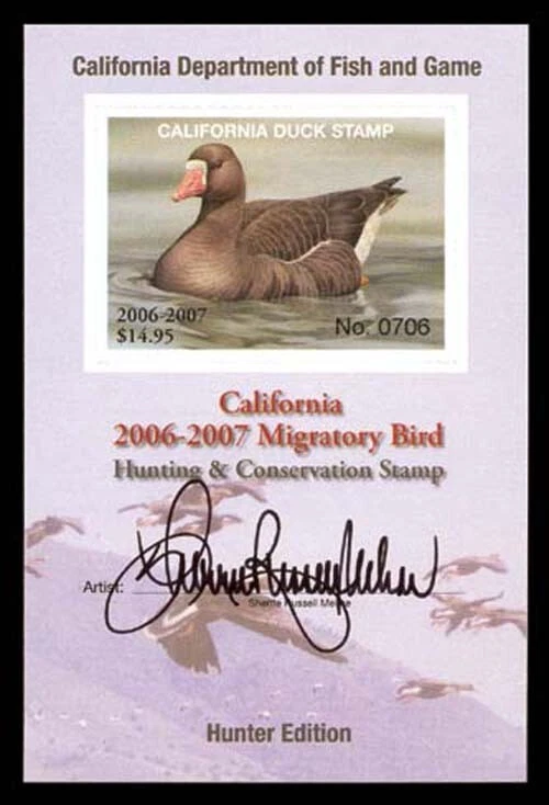 CA36bh —2006 California hunter type mini-sheet - Image 1 of 1