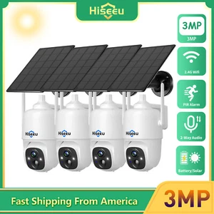 1-4PCS Solar Battery Powered Wireless WiFi Outdoor Pan/Tilt Home Security Camera - Picture 1 of 17