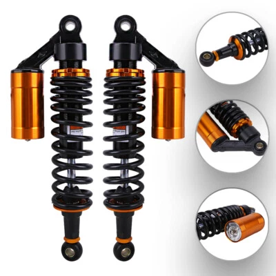 Pair 13.5" 340mm Motorcycle Air Rear Shock Absorbers Suspension for Harley Honda — 第 1/4 张图片