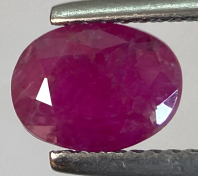 1.60ct Unheated Ruby Red Natural Oval Faceted Loose Gem From Madagascar - Image 1 of 3