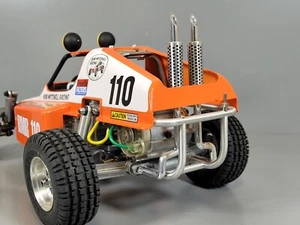 Tamiya Aluminum Rear Bumper + Pair Exhaust Pipe 1/10 Sand Scorcher Champ Buggy - Picture 1 of 9