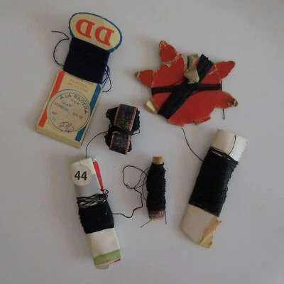 6 bobines fil coton Ecosse crochet tricot couture noir bleu French Riviera N5480 - Photo 1/4