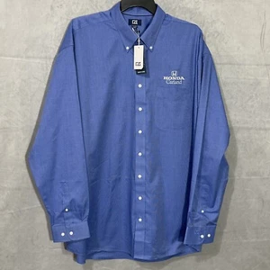 Cutter & Buck Shirt Men's 3XT Long Sleeve Button Up Easy Care Honda Carland New - Picture 1 of 13