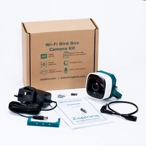 Zopkins Inalámbrico Nido de Pájaro Caja HD WiFi Cámara Kit Reloj en Teléfono Tablet iPad - Imagen 1 de 8