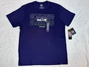 Camiseta grande azul fútbol americano NFL fútbol americano L '47 Seattle Seahawks Split Squad para hombre - Imagen 1 de 4