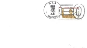BRADFORD (DD-545) 22 March 1960 Locy Type 2 (B-50d) postmark - Picture 1 of 1