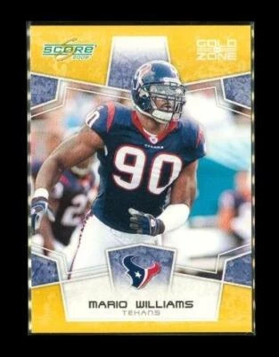 2008 DONRUSS SCORE GOLD ZONE Football Card #124 MARIO WILLIAMS Houston Texans LE - Image 1 of 2