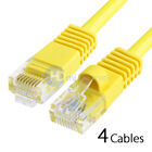 4x 100 Fuß CAT5e Kabel Ethernet LAN Netzwerk CAT5 RJ45 Patchkabel Internet gelb