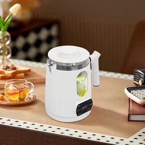 27oz White Temperature Control Corded Electric Tea Kettle 600W Water Boiler - Picture 1 of 13