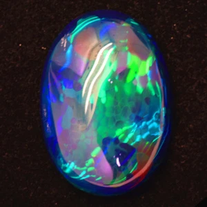 21.80ct Museum Piece! Rainbow Play Honey Comb Patt Natural Ethiopian Black Opal - Picture 1 of 5