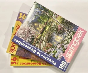 Lot Of 3 Springbok Puzzles To Remember Large Pieces Fruit Chapel Town COMPLETE - Picture 1 of 17