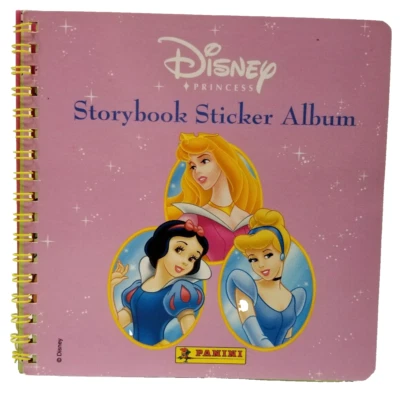 Panini Disney Princess Storybook Sticker Album Book Snow White Cinderella Aurora - Image 1 of 4