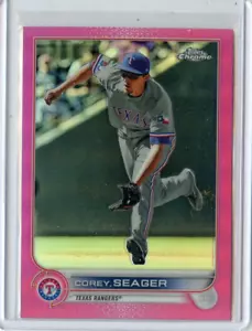2022 Topps Chrome Corey Seager Texas Rangers Pink Refractor #101 🚀😳💥 MT - Picture 1 of 2