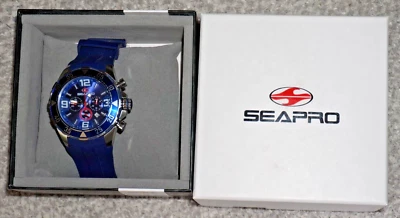 SEAPRO MEN'S DIVER STAINLESS STEEL CASE, SILICONE STRAP SP1126 Excellent Working - Image 1 of 4